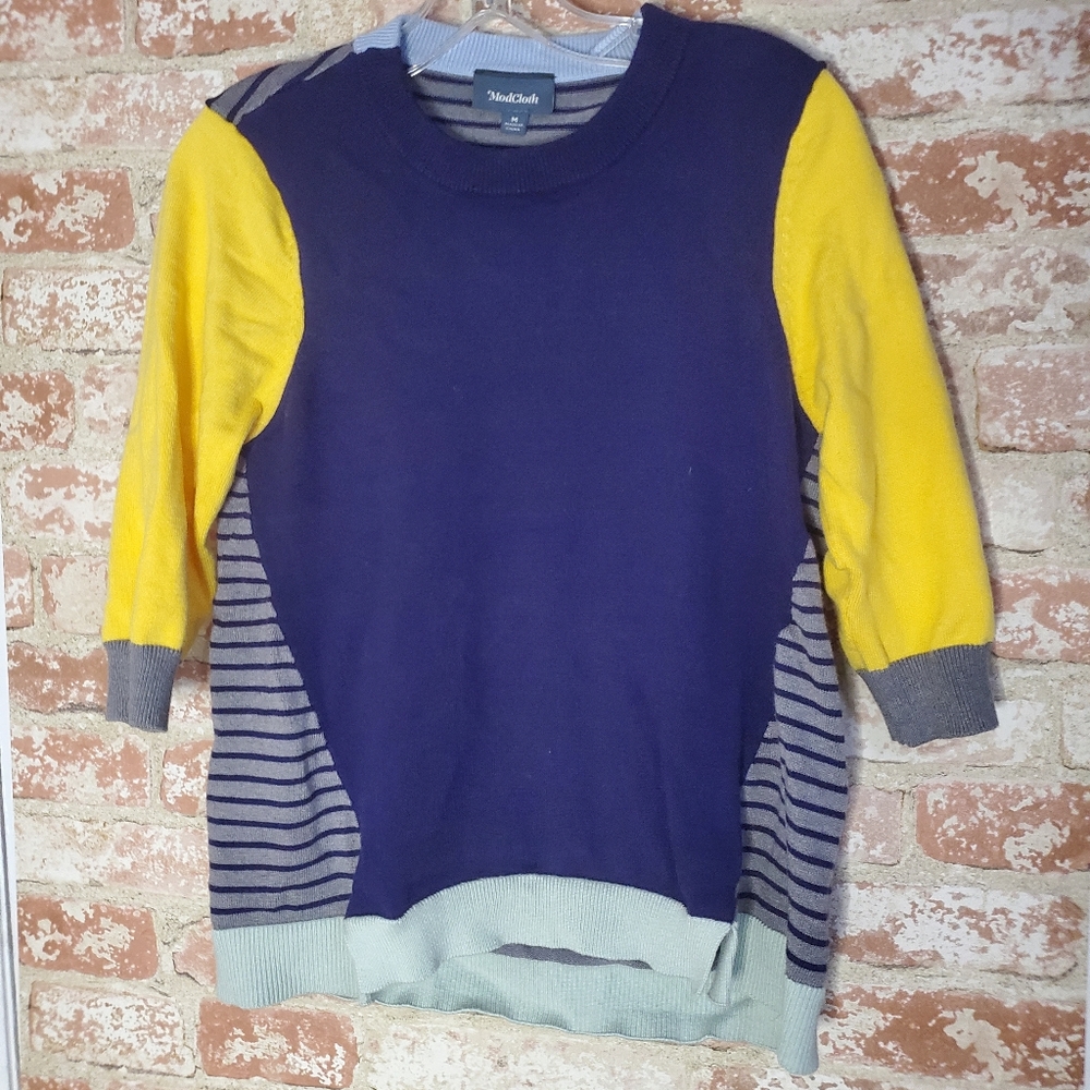 Modcloth Sweater shirt colorblocking